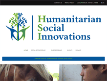 Tablet Screenshot of humanitariansocialinnovations.com